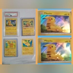 ⚡Pikachu PSA 9 Sun & Moon Holo Pokemon Card Bundle⚡